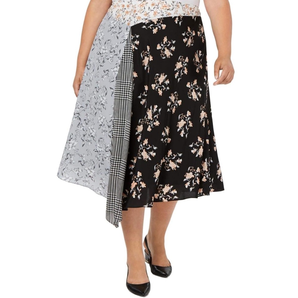 Size 16 W FITS LIKE 18 | Calvin Clein | NWT Patchwork Skirt